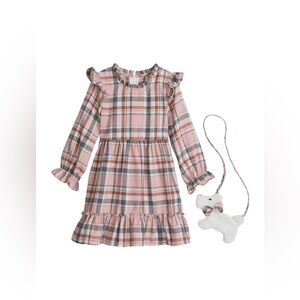 Rare Editions Plaid Dress with Purse